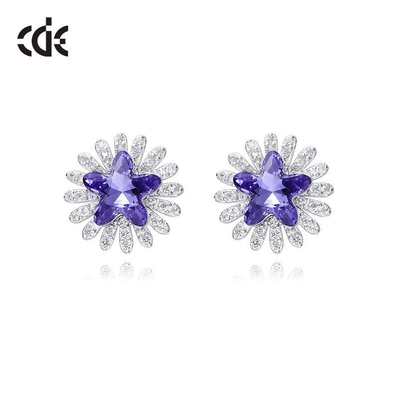 Sterling silver amethyst shining star earring - CDE Jewelry Egypt